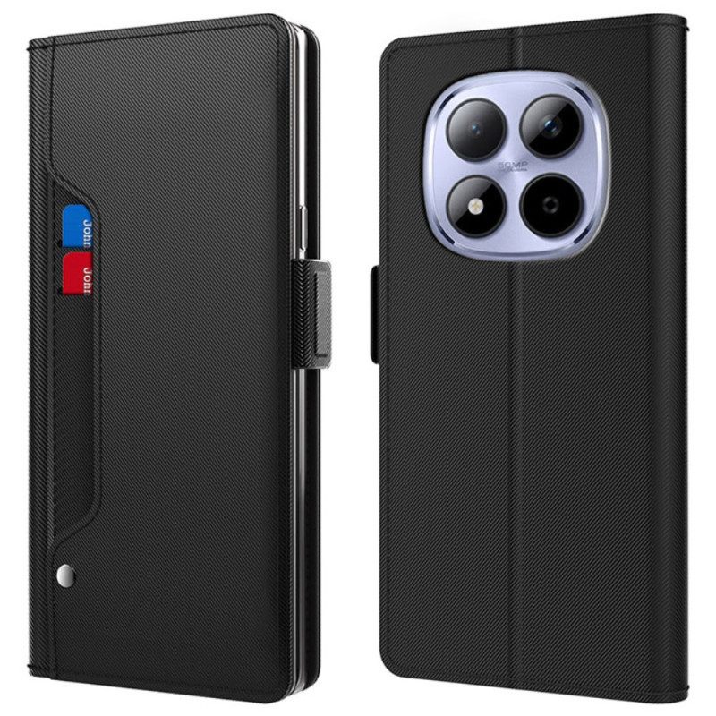 Leren Hoesje Voor Xiaomi Redmi Note 15 Pro Plus 5g Kaarthouder En Spiegel