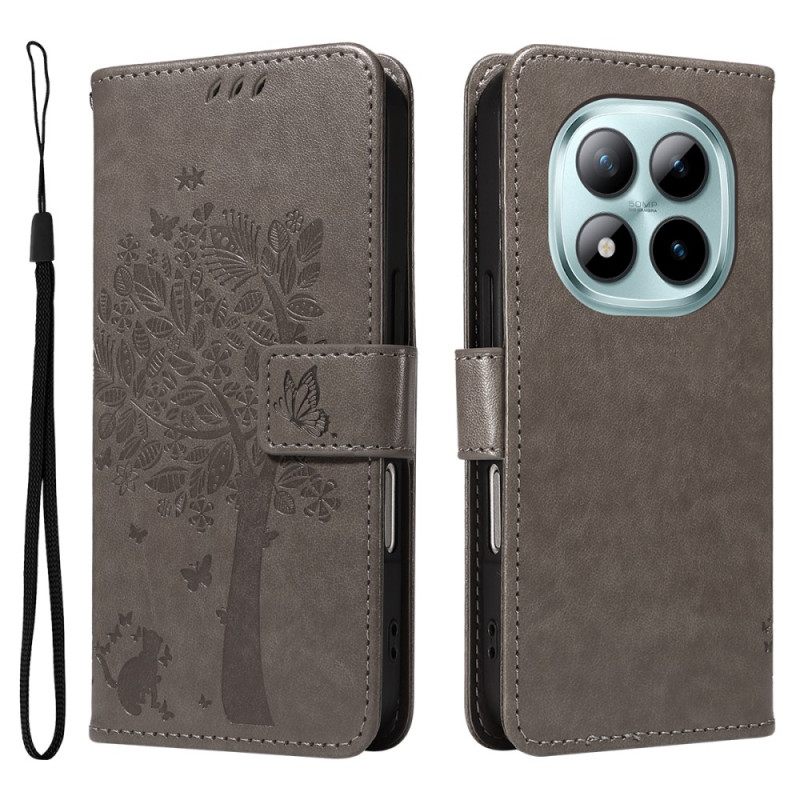 Leren Hoesje Voor Xiaomi Redmi Note 15 Pro Plus 5g Kat En Boom