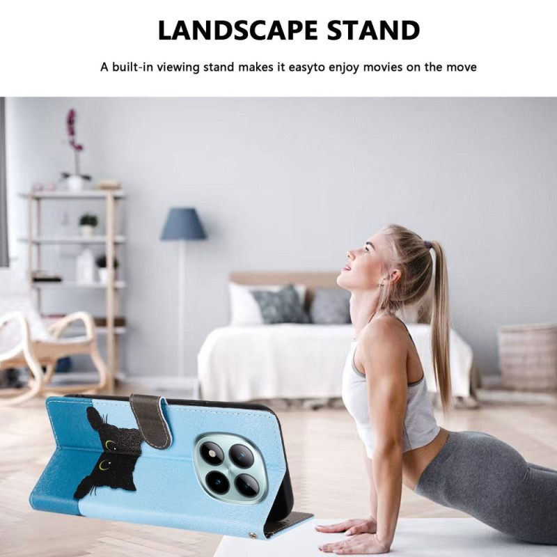 Leren Hoesje Voor Xiaomi Redmi Note 15 Pro Plus 5g Kleine Kat