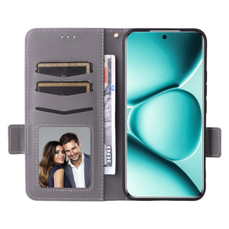 Leren Hoesje Voor Xiaomi Redmi Note 15 Pro Plus 5g Lychee Kunstleer Met Bandje