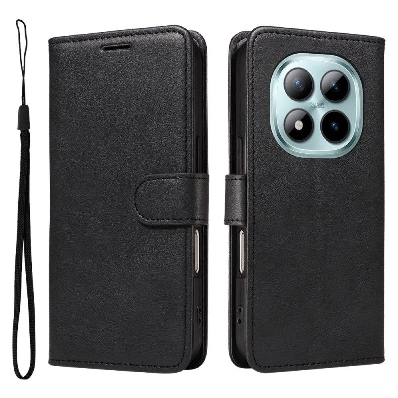 Leren Hoesje Voor Xiaomi Redmi Note 15 Pro Plus 5g Monochroom