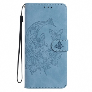 Leren Hoesje Voor Xiaomi Redmi Note 15 Pro Plus 5g Vlinder- En Bloemendesign
