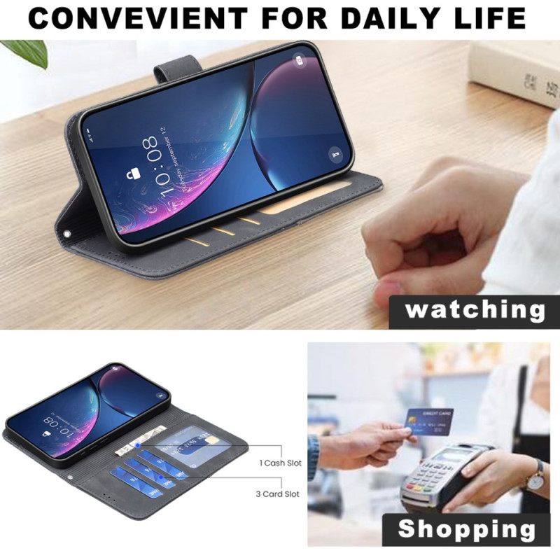 Leren Hoesje Xiaomi Redmi Note 15 Pro Plus 5g Binfen Color Geometrisch Patroon Bescherming Hoesje