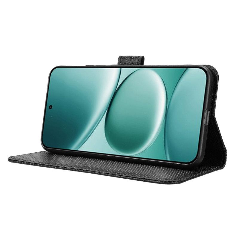 Leren Hoesje Xiaomi Redmi Note 15 Pro Plus 5g Diamantstructuur Bescherming Hoesje