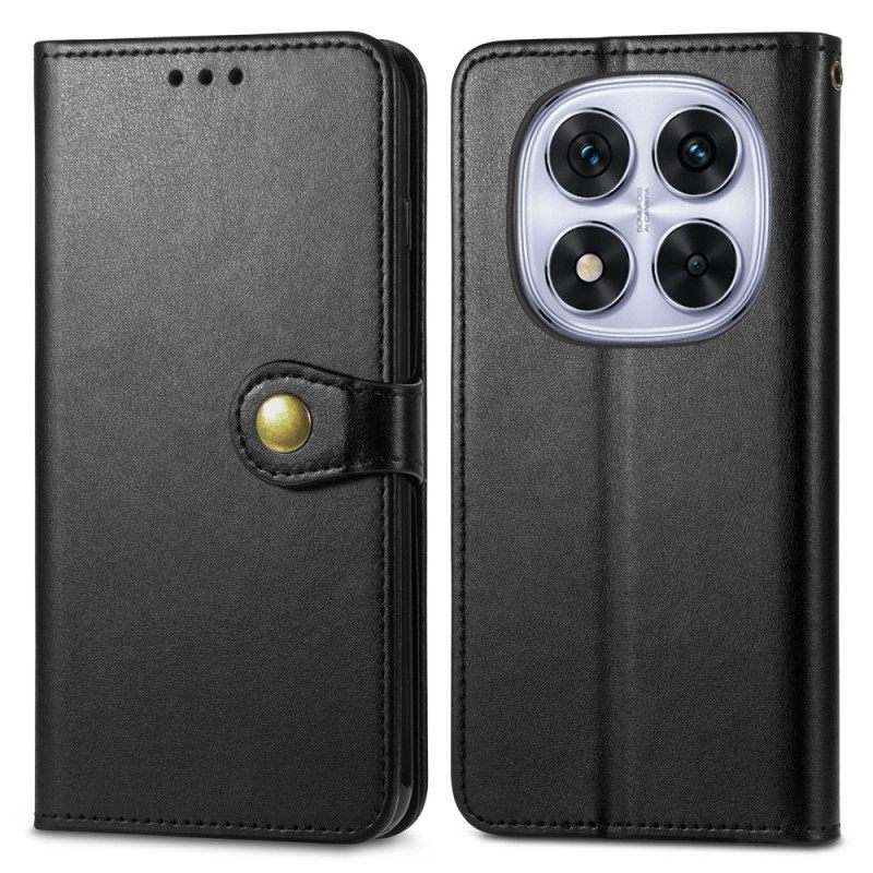 Leren Hoesje Xiaomi Redmi Note 15 Pro Plus 5g Gouden Sluiting