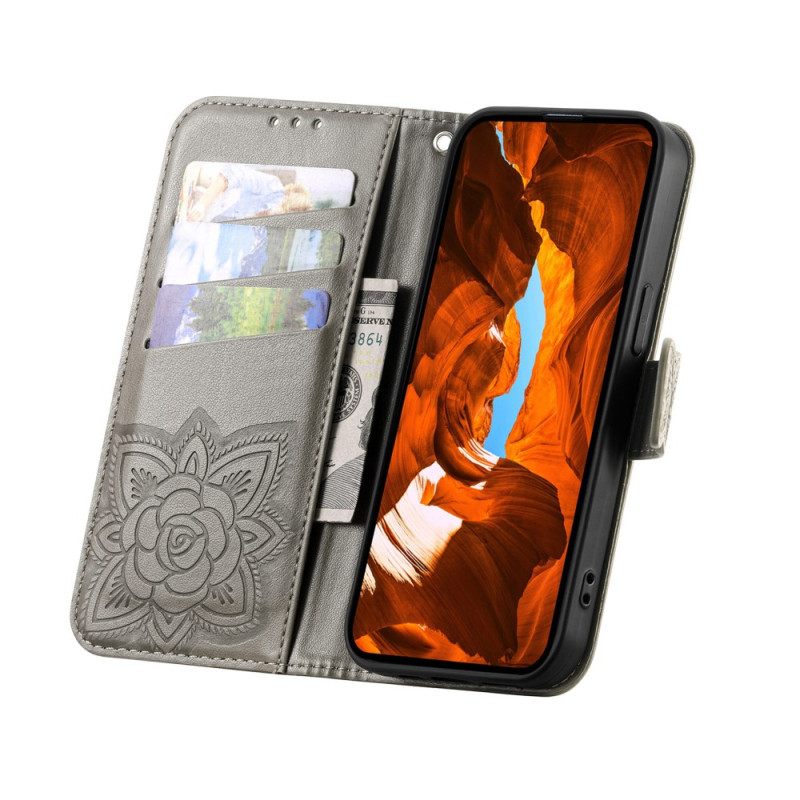 Leren Hoesje Xiaomi Redmi Note 15 Pro Plus 5g Grafisch Vlinder Bescherming Hoesje