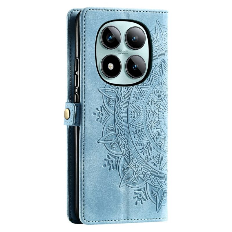 Leren Hoesje Xiaomi Redmi Note 15 Pro Plus 5g Mandala Suède-effect Bescherming Hoesje