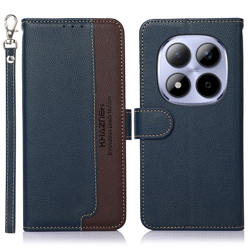 Leren Hoesje Xiaomi Redmi Note 15 Pro Plus 5g Tweekleurig Khazneh Bescherming Hoesje