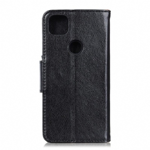 Flip Case voor Google Pixel 4a Verouderde Lederen Stijl