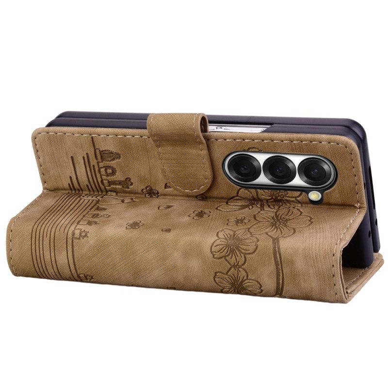 Bescherming Hoesje Samsung Galaxy Z Fold 7 Cat Scene