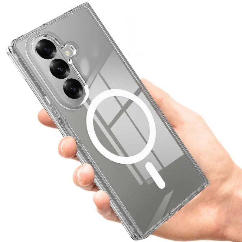 Cover Hoesje Samsung Galaxy Z Fold 7 Telefoonhoesje Magsafe-compatibel Transparant