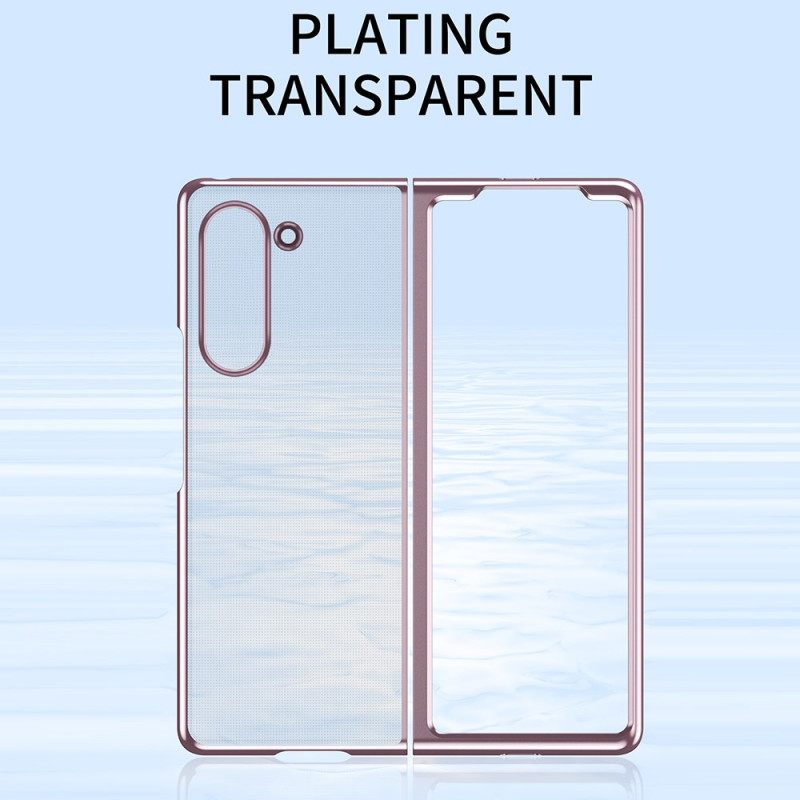 Cover Hoesje Samsung Galaxy Z Fold 7 Telefoonhoesje Rand Met Metaallook