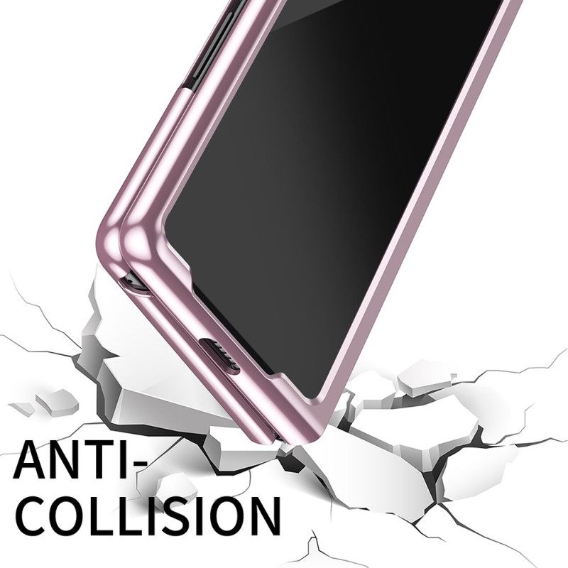 Cover Hoesje Samsung Galaxy Z Fold 7 Telefoonhoesje Rand Met Metaallook