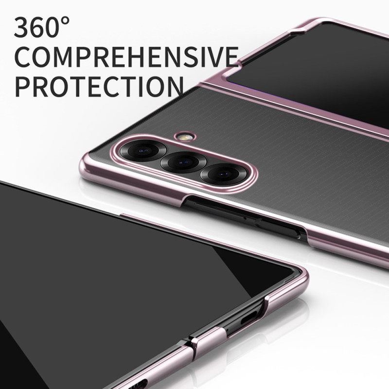 Cover Hoesje Samsung Galaxy Z Fold 7 Telefoonhoesje Rand Met Metaallook