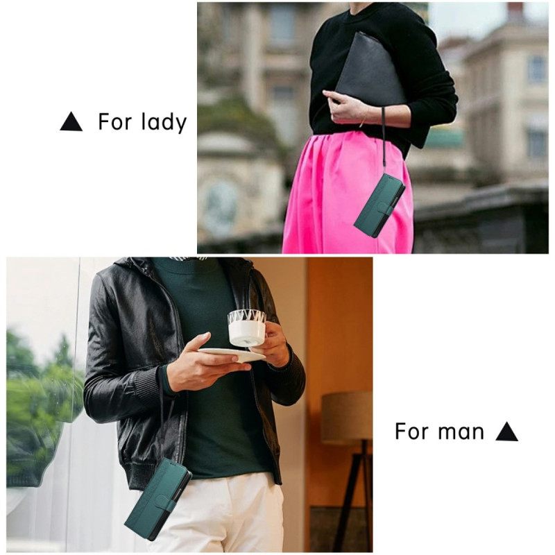 Flip Case Leren Samsung Galaxy Z Fold 7 Diamantdesign