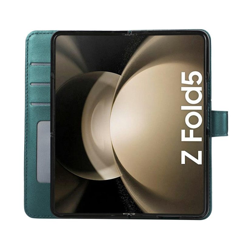 Flip Case Leren Samsung Galaxy Z Fold 7 Diamantdesign
