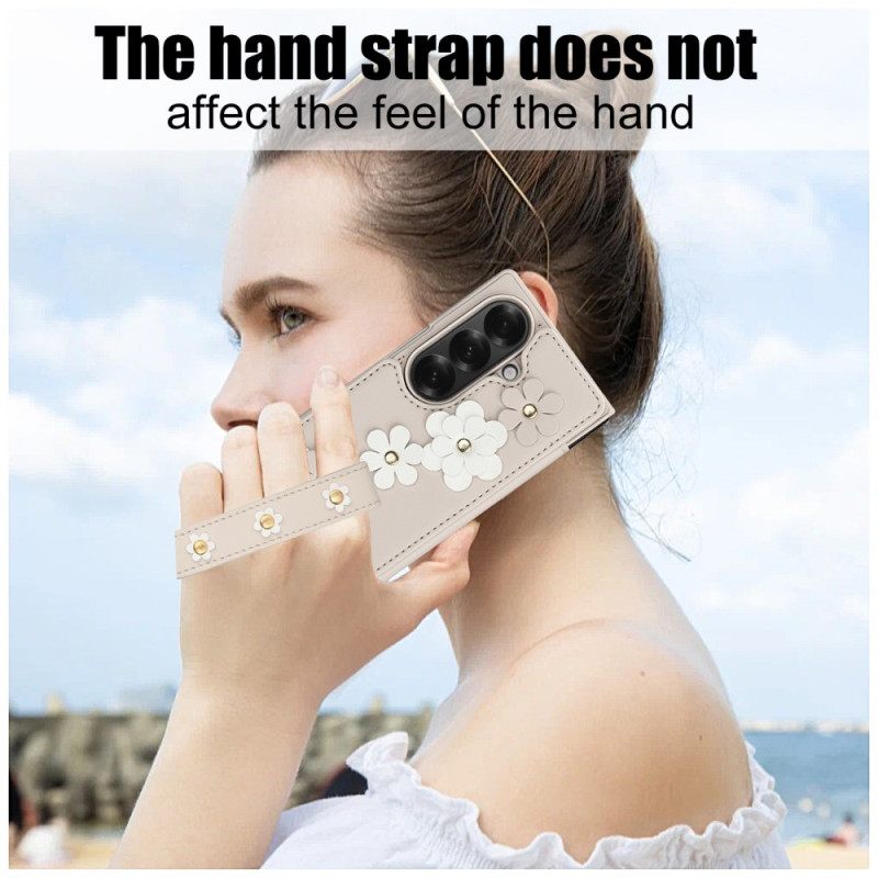 Hoesje Samsung Galaxy Z Fold 7 3d Bloemenkaarthouder En Standaard Bescherming Hoesje