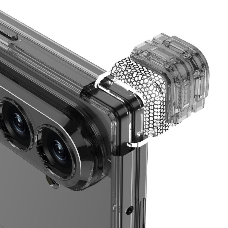 Hoesje Samsung Galaxy Z Fold 7 Doorzichtig Magnetisch Scharnier Met Standaard