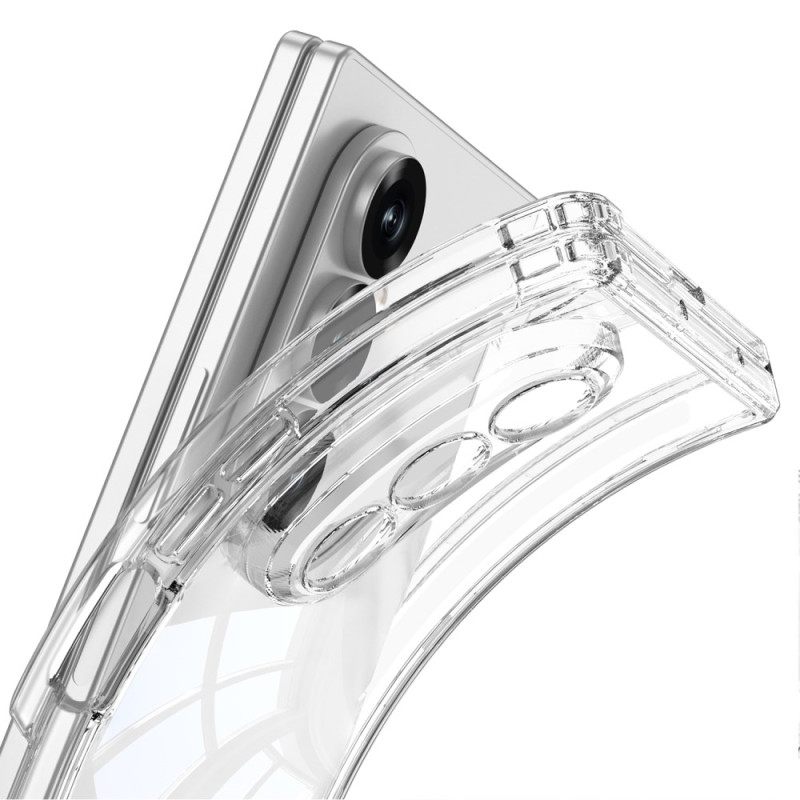 Hoesje Samsung Galaxy Z Fold 7 Doorzichtig Magnetisch Scharnier Met Standaard