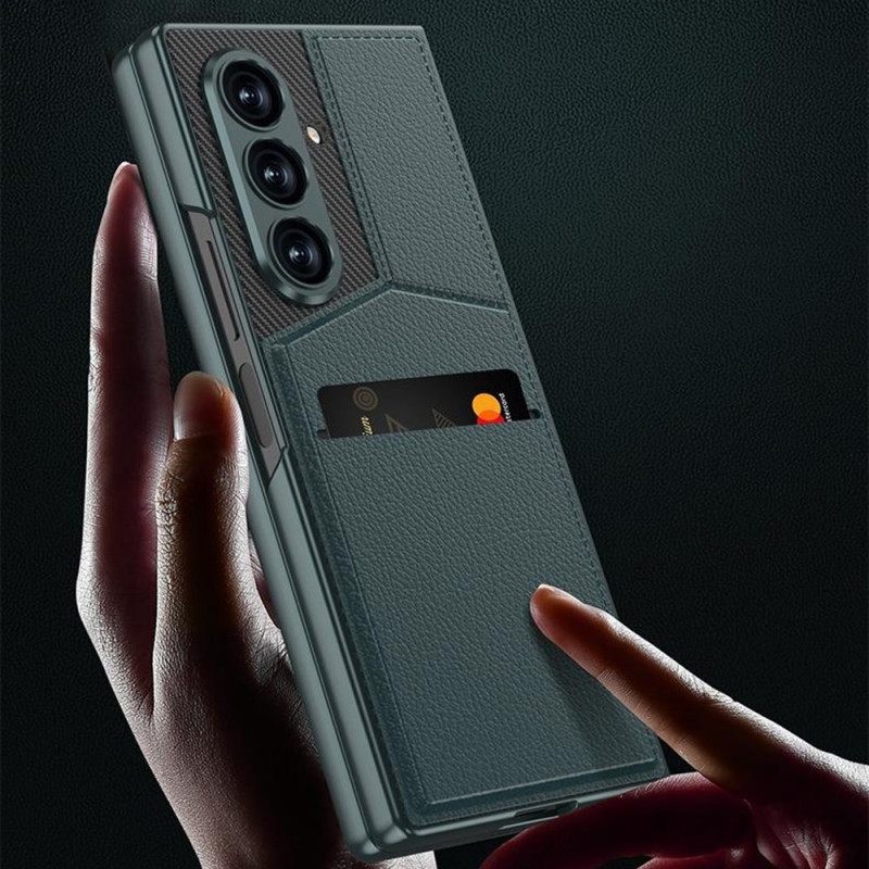 Hoesje Samsung Galaxy Z Fold 7 Geïntegreerde Kaarthouder Bescherming Hoesje
