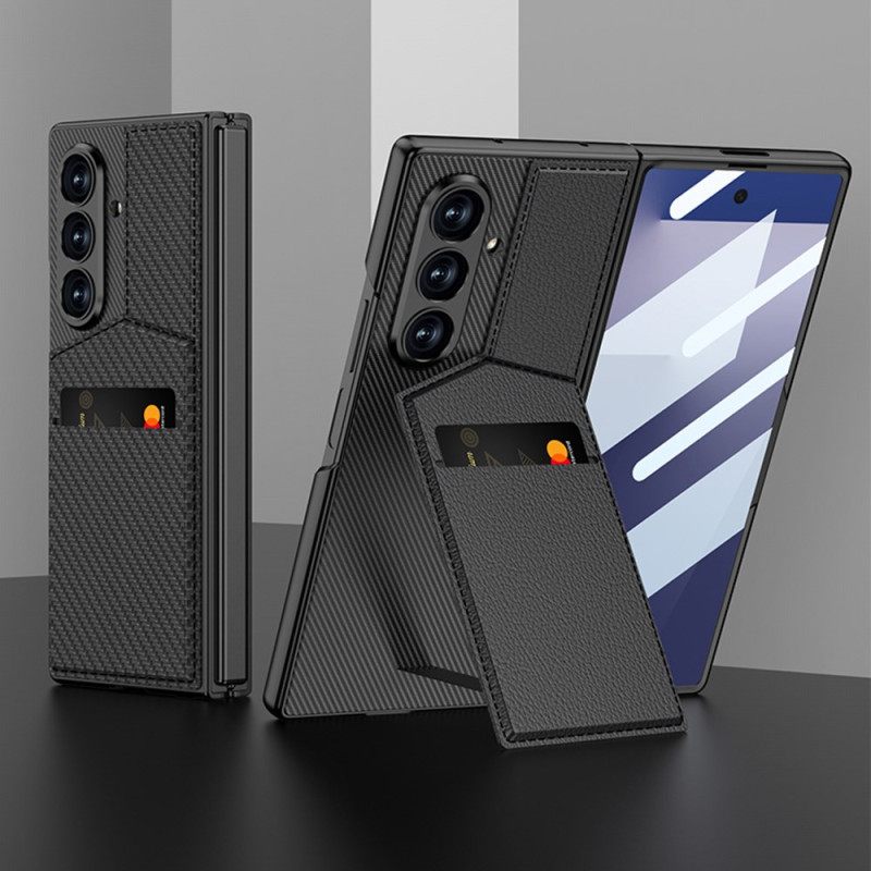 Hoesje Samsung Galaxy Z Fold 7 Geïntegreerde Kaarthouder Bescherming Hoesje