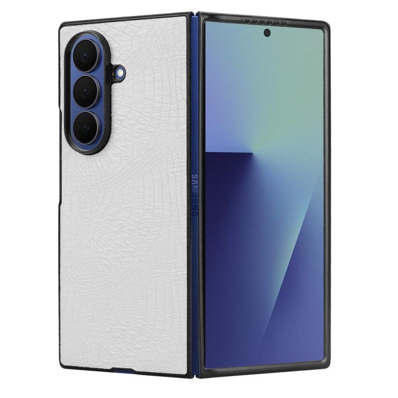 Hoesje Samsung Galaxy Z Fold 7 Krokodillenleerlook Bescherming Hoesje