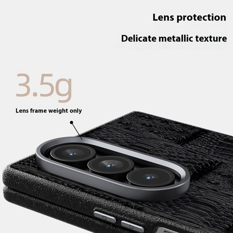 Hoesje Samsung Galaxy Z Fold 7 Magsafe-compatibel Abeel Met Reliëf Bescherming Hoesje