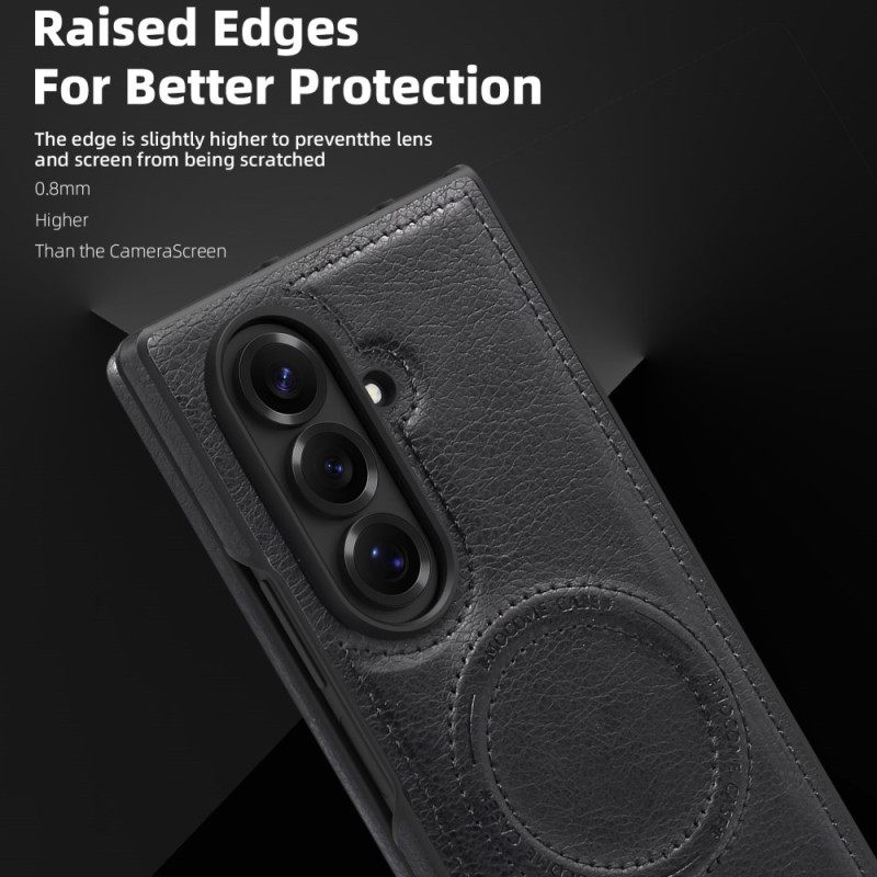 Hoesje Samsung Galaxy Z Fold 7 Magsafe Lederlook En Standaard