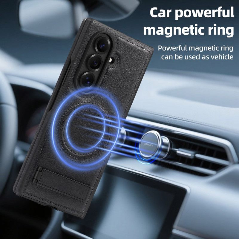 Hoesje Samsung Galaxy Z Fold 7 Magsafe Lederlook En Standaard