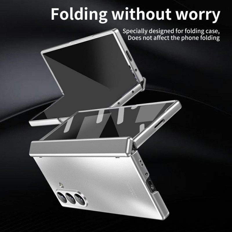 Hoesje Samsung Galaxy Z Fold 7 Metallic Effect Met Schermbeschermer