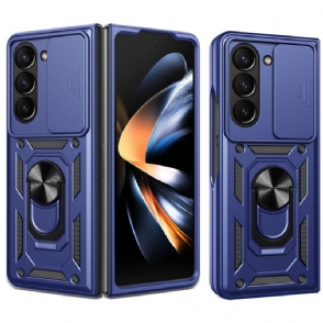 Hoesje Samsung Galaxy Z Fold 7 Ringhouder En Schuifbare Cameracover Bescherming Hoesje