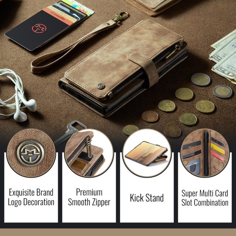 Leren Hoesje Samsung Galaxy Z Fold 7 Caseme Bescherming Hoesje