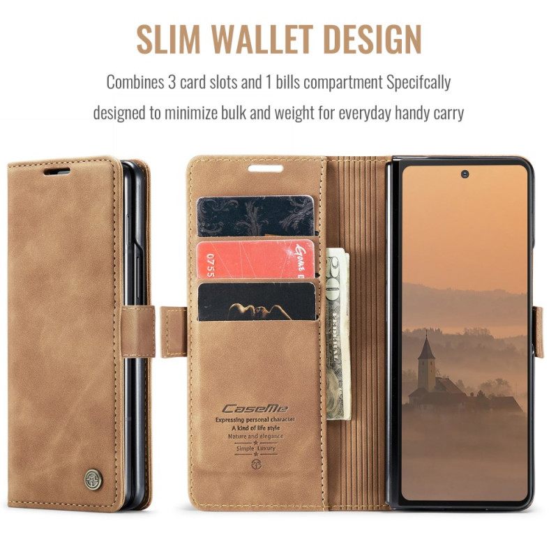 Leren Hoesje Samsung Galaxy Z Fold 7 Caseme Bescherming Hoesje