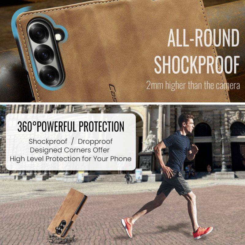 Leren Hoesje Samsung Galaxy Z Fold 7 Caseme Bescherming Hoesje