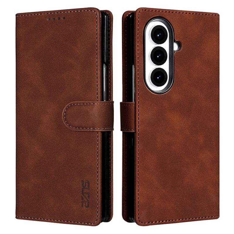 Leren Hoesje Voor Samsung Galaxy Z Fold 7 Azns Suède-effect