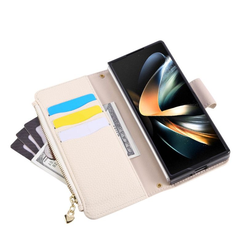 Leren Hoesje Voor Samsung Galaxy Z Fold 7 Vintage Design