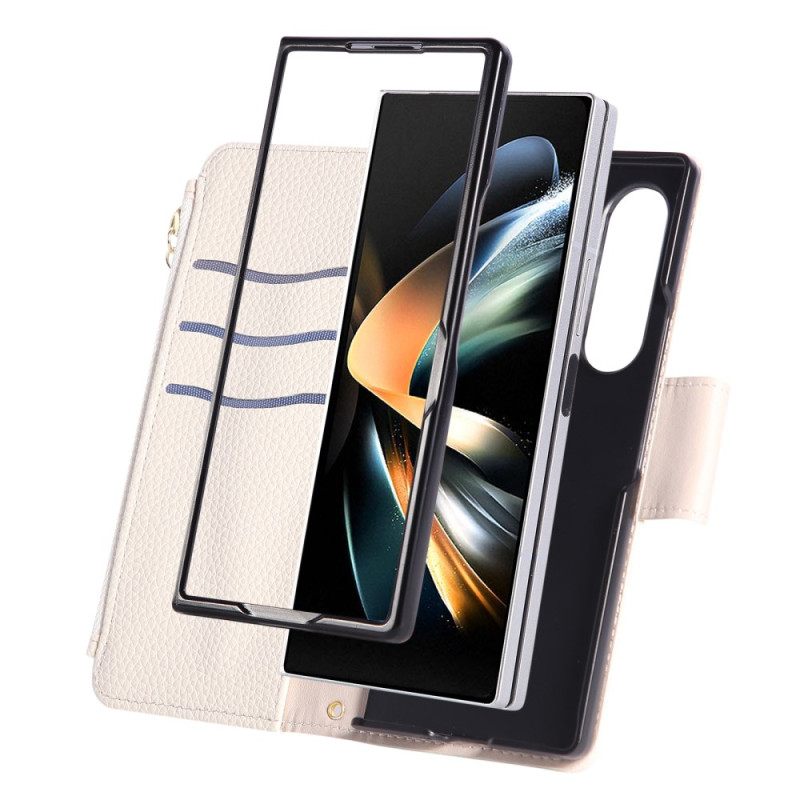 Leren Hoesje Voor Samsung Galaxy Z Fold 7 Vintage Design