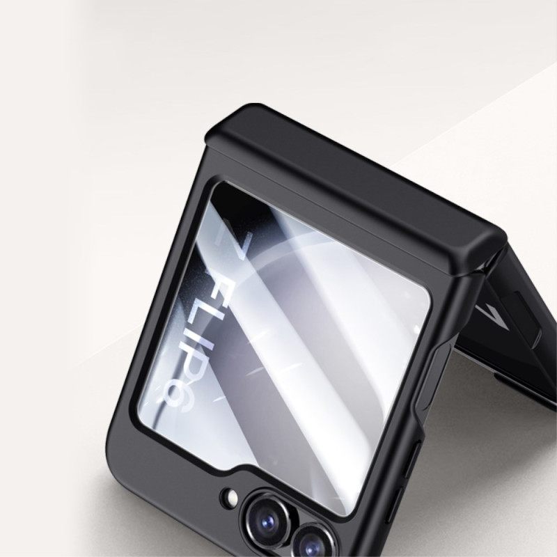 Case Hoesje Samsung Galaxy Z Flip 7 Fe Telefoonhoesje Achterscharnierbeschermer Van Gehard Glas En Schermbeschermer