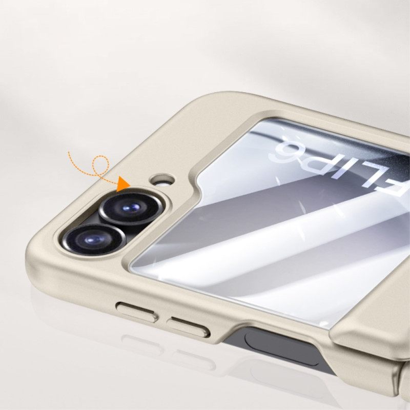Case Hoesje Samsung Galaxy Z Flip 7 Fe Telefoonhoesje Achterscharnierbeschermer Van Gehard Glas En Schermbeschermer