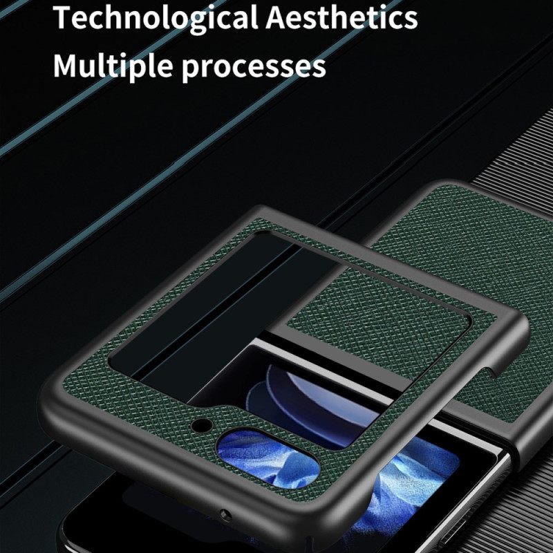 Case Hoesje Samsung Galaxy Z Flip 7 Fe Telefoonhoesje Kruisstructuur