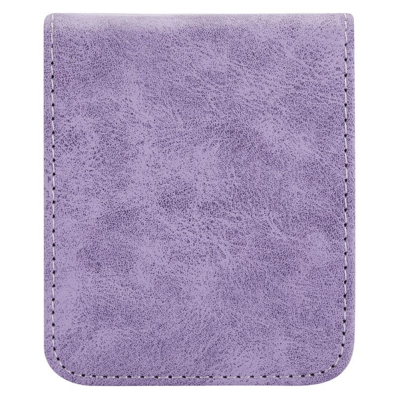 Case Hoesje Samsung Galaxy Z Flip 7 Fe Telefoonhoesje Kunstleer Leer