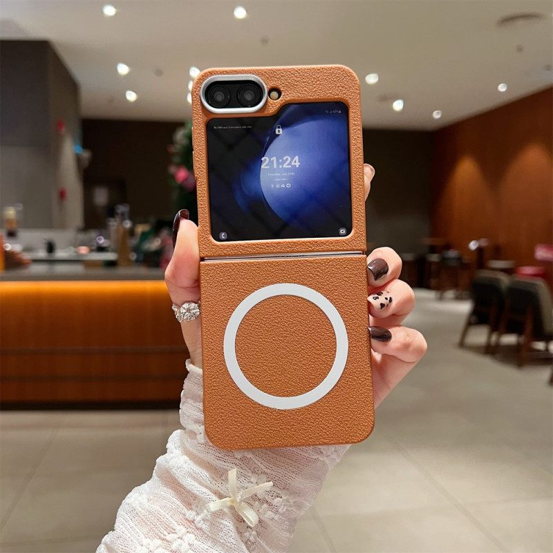 Case Hoesje Samsung Galaxy Z Flip 7 Fe Telefoonhoesje Lederlook