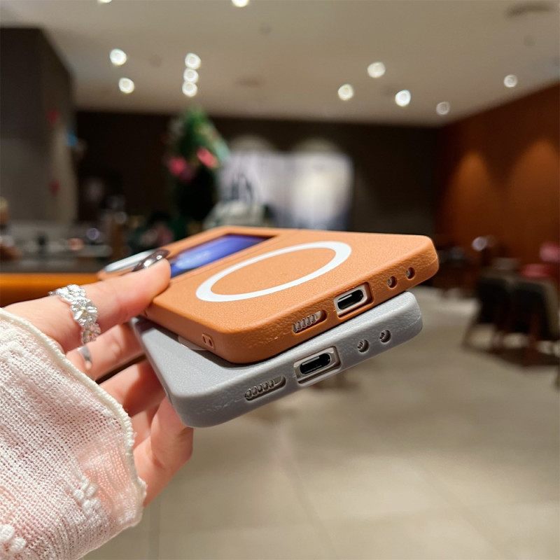 Case Hoesje Samsung Galaxy Z Flip 7 Fe Telefoonhoesje Lederlook