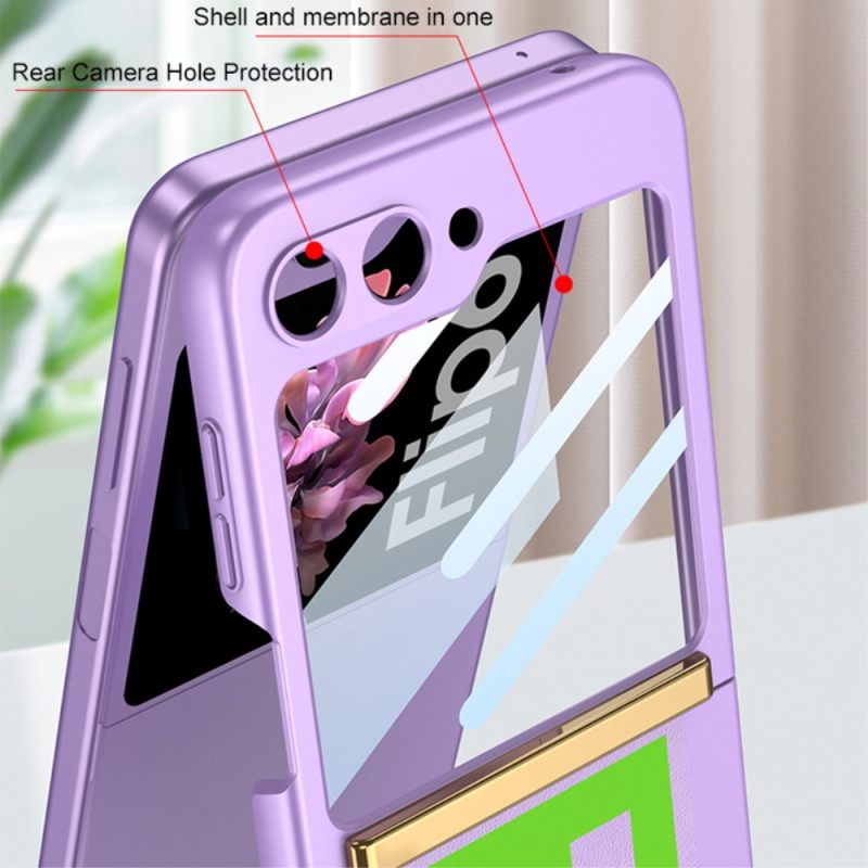 Cover Hoesje Samsung Galaxy Z Flip 7 Fe Telefoonhoesje Bandje & Achterkant Schermbeschermer Gkk