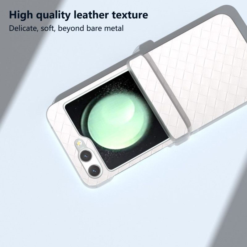 Cover Hoesje Samsung Galaxy Z Flip 7 Fe Telefoonhoesje Geweven Structuur