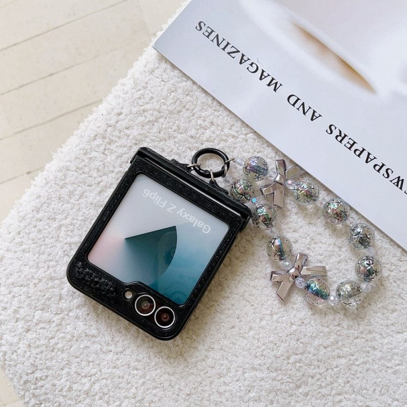 Cover Hoesje Samsung Galaxy Z Flip 7 Fe Telefoonhoesje Kunstleer En Originele Polsband