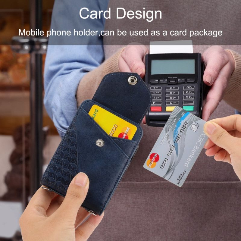 Cover Hoesje Samsung Galaxy Z Flip 7 Fe Telefoonhoesje Kunstleren Rand Met Schouderband