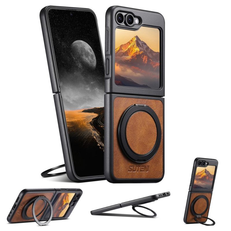 Cover Hoesje Samsung Galaxy Z Flip 7 Fe Telefoonhoesje Magsafe-compatibel Met Suteni Ringhouder