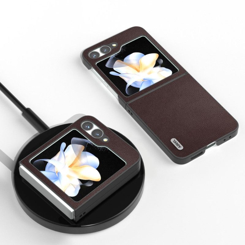 Cover Hoesje Samsung Galaxy Z Flip 7 Fe Telefoonhoesje Subtiel Leer