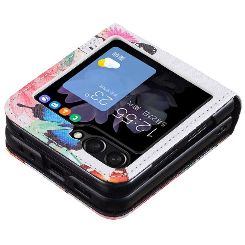 Cover Hoesje Samsung Galaxy Z Flip 7 Fe Telefoonhoesje Twee Vlinders